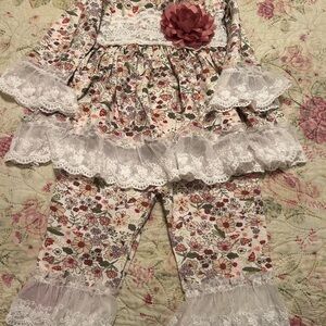 Floral Lace Kids Matching Set